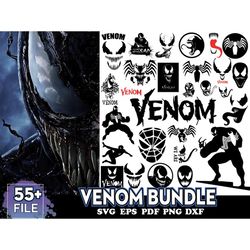 55 Files Venom Bundle, Venom Vector, Venom SVG, Venom PNG, Venom Logo PNG, Venom Face PNG,Venom Symbol,Venom Spider Logo