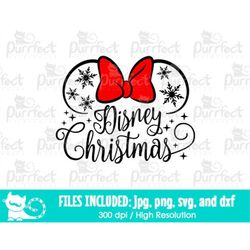 Mouse Girl Christmas SVG, Mouse Castle Family Holiday Vacation Trip, Digital Cut Files svg dxf jpeg png, Printable Clipa