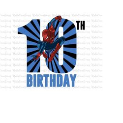 Birthday Boy 10th Svg, Happy Birthday Svg, Superheros, Svg, Png Files For Cricut Sublimation