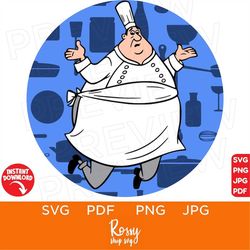 Auguste Gusteau Ratatouille SVG , Disneyland Ears, Clipart, Anyone Can Cook, Mouse Svg, Cut File, Layered Color, Cut fil