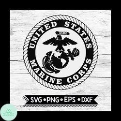 Marine logo SVG, Marine Emblem SVG,, Compatible with all Cutters, Printers