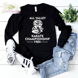 All Valley Karate championship long sleeve t-shirt - 1984 - Karate - Men's Karate shirt - Design on back - Men's shirt