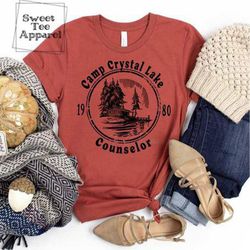 Camp Crystal Lake Counselor 1980 t-shirt - Halloween shirt - Fall shirt - Autumn tee - Horror movie fan - Scary - soft t