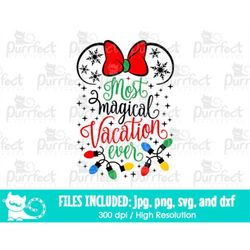 Most Magical Vacation Ever SVG, Mouse Family Holiday Vacation Trip, Digital Cut Files svg dxf jpeg png, Printable Clipar