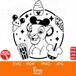 Lion King Simba Head Disneyland Svg, Icon, Head, Digital, Snacks svg Ears svg png clipart, cricut design Svg, Cut file C