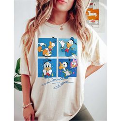 Donald Duck with Signature Shirt, Mickey and Friends T-shirt, Walt Disney World, Disneyland Family Vacation Trip, Magic