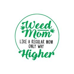 Weed Mom Like A Regular Mom Only Way Higher Svg, Mothers Day Svg, Mother Svg, Mom Svg, Mom Gift Svg, Weed Mom Svg, Weed