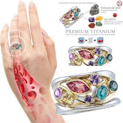 Women Torina Crystal Quartz Ionix Ring Ionix Therapy Quartz Crystal Ring