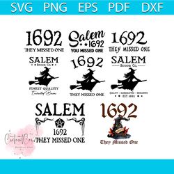 Vintage Halloween Salem 1692 They Missed One SVG Bundle