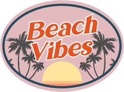 Beach Summer svg, summer time, Vacation Hello Summer Vibes svg, Vacay Peachy Palm tree cut files