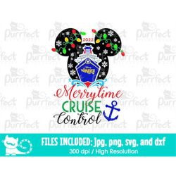 Mouse Ship Wonder Merrytime Cruise Control SVG, Family Holiday Trip, Digital Cut Files svg dxf png jpg, Printable Clipar