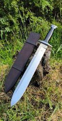 Toy For Big Boy Handmade D2 Tool Steel Hunting Sword With Leather  Bull Horn handmade gift custom swords outdoor mk1624m