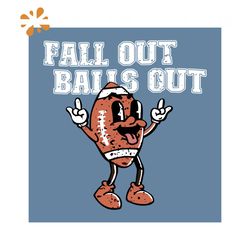 retro fall out ball out football svg graphic design file