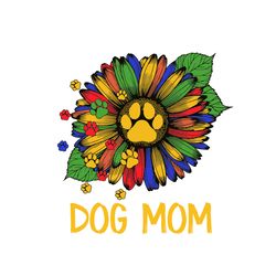 Vintage Dog Mom Colorful Sunflower Mothers Day, Mothers Day Svg, Sunflower Svg, Dog Mom Svg, Mothers Day Gift Svg, Mom G