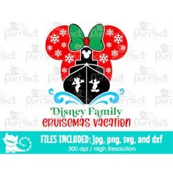 Mouse Family Cruisemas Vacation Girl SVG, Family Cruise Trip Shirt, Digital Cut Files svg dxf jpeg png, Printable Clipar