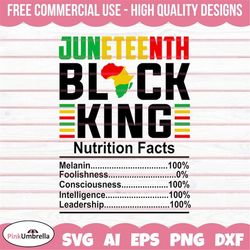 Black King Nutritional Facts Svg, Juneteenth SVG, Black History Svg, Juneteenth 1865 SVG, 1865 Svg, Freeish svg,  Black