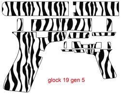 Glock 19 gen 5 Gun Design abstract pattern vector svg fiber laser Engraving, cnc cutting vector file