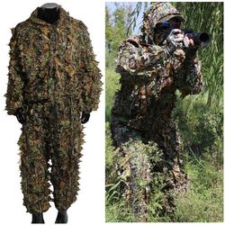 Men Women Kids Ghillie Suit Hunter Camouflage Clothes robe hunting clothes