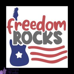 Freedom Rocks svg, 4th of july svg, guitar svg, cricut file, svg, png, eps, dxf