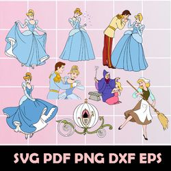 Cinderella Clipart SVG, Cinderella Svg, Cinderella Clipart, Cinderella png, Cinderella Eps, Cinderella dxf, Cinderella