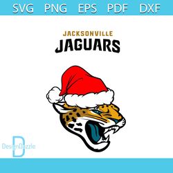 Jacksonville Jaguars NFL Christmas Logo SVG Cutting File