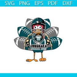 Philadelphia Eagles Turkey Thanksgiving SVG Cutting File