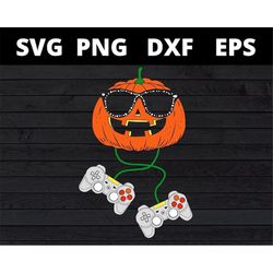 Halloween Jack O Lantern Pumpkin Video Game Controller Gamer svg Halloween svg files for cricut