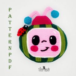Crochet Amigurumi watermelon rag doll Pattern