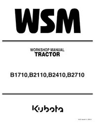 B2710 B2910 B7800 Tractor Operators and Workshop Manual KUBOTA