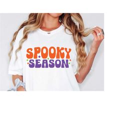 Spooky Season Retro Wavy Text Halloween Svg File, Halloween Png, Spooky Svg, Happy Halloween Svg, Spooky Vibes Svg, Hall