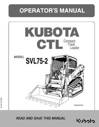 SVL75-2 Compact Track Loader Tractor Operator Maintenance Manual Kubota
