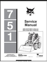751 Service Repair Manual, Skid Steer, Skid loader Manual