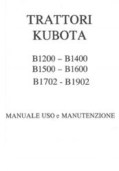 B1200 B1400 B1500 B1600 B1702 B1902 Tractor Operator Maintenance Manual Kubota
