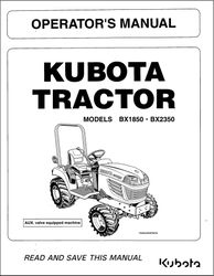 BX1850 BX2350 Tractor Workshop Repair Service Manual Kubota