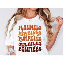 Flannels Hayrides Pumkins Sweaters Fall Svg Files, Hello Fall Svg, Fall Shirt Svg, Fall Sublimation PNG, Fall Leaves Svg