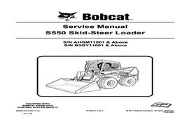 S550 Skid Steer Service Workshop Repair Manual S550