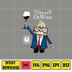 Wine with dewine svg, png, dxf, Instant Download