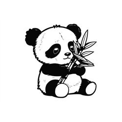 PANDA SVG, Cute PANDA Svg, Cartoon Panda Svg, Panda Clipart, Panda Svg Files For Cricut