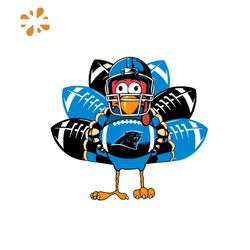 Carolina Panthers Turkey Thanksgiving SVG Digital Cricut File