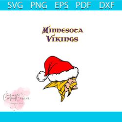 Minnesota Vikings NFL Christmas Logo SVG