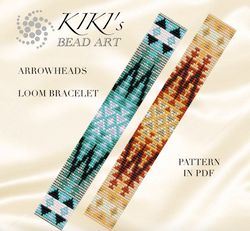 Bead loom pattern Arrowheads ethnic inspired LOOM bracelet pattern design in PDF instant download