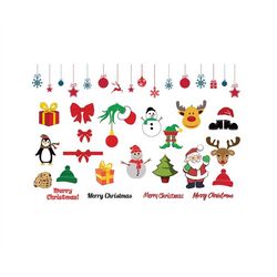 CHRISTMAS BUNDLE SVG Files, Christmas Bundle Files For Cricut, Christmas Bundle Clipart Files