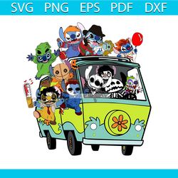 Disney Halloween Stitch SVG Horror Characters SVG Cricut File