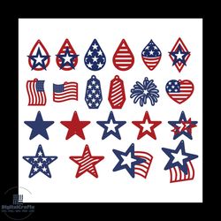 American Flag Earrings SVG, 4th of July svg,4th of july shirt,independence day,american flag,USA patriotism, happy 4th o