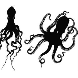 Octopus SVG, marine life, SVG, octopus clipart, Cricut, Silhouette Cameo, ScanNCut, octopus svg files, cut files, dxf, p