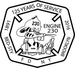 125 YEARS OF SERVICE FDNY BROOKLYN VECTOR FILE for laser engraving, cnc router, cutting, engraving file