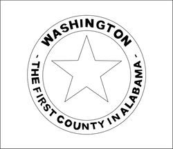 Flag of Washington County, Alabama vector file for laser engraving, cnc router, cutting, engraving file
