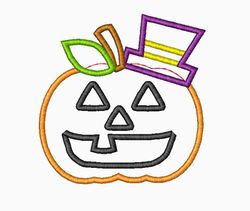 halloween embroidery design, applique pumpkin design, holiday embroidery design