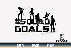 Guardians of the Galaxy Squad Goals SVG Cut File Drax Gamora Star Lord Rocket Groot Silhouette image Cricut