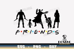 Friends Logo Guardians of the Galaxy SVG png clipart Star Lord Groot Gamora Drax Rocket Design Cricut files